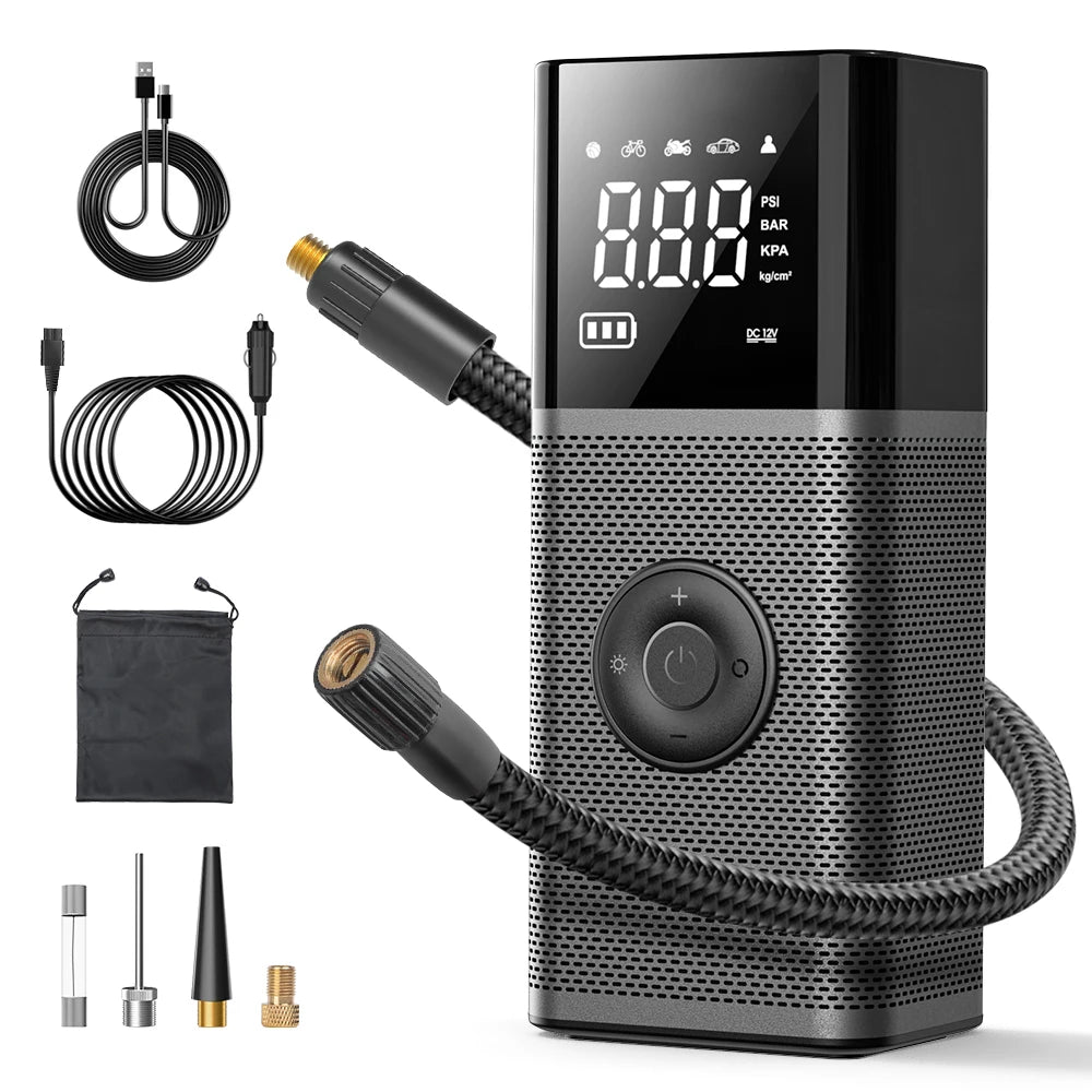 Portable Compressor for Car Wireless Tire Inflator Rechargable Air Pump for Motorcycle Bicycle Ball Electric Air Inflator